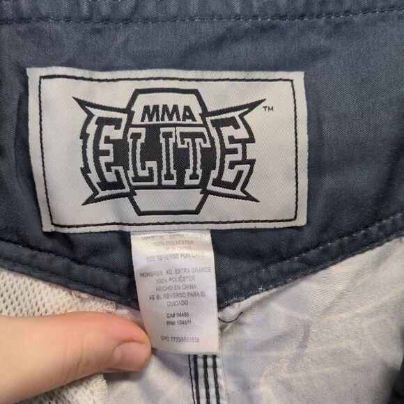 MMA Elite Athletic Shorts Mens Size XL Gray Geometric Dragon Pattern - Picture 13 of 15